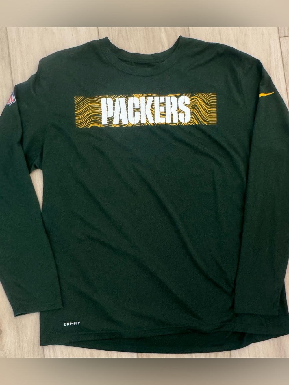 NFL On Field Green Bay Packers The Nike Tee Long Sleeve Mens XXL Dri Fit Shirt